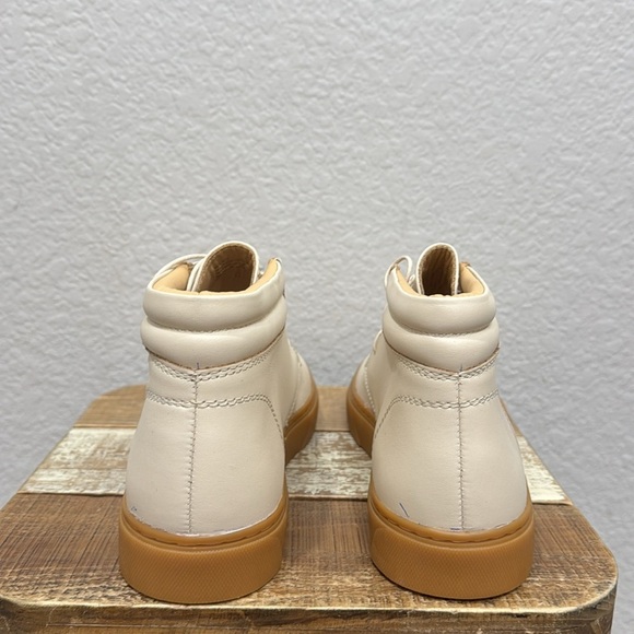 Nisolo Cortez Mid Top Leather Men’s Sneaker Bone Gum Size 8 - Picture 7 of 8